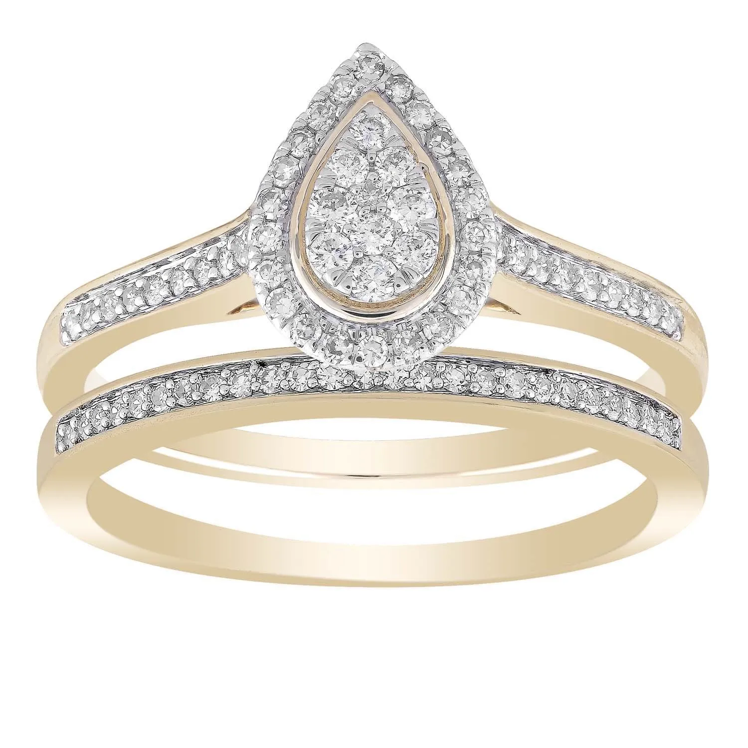 0.35ct Round Brilliant Diamond Engagement Ring Set In 9Ct Yellow Gold