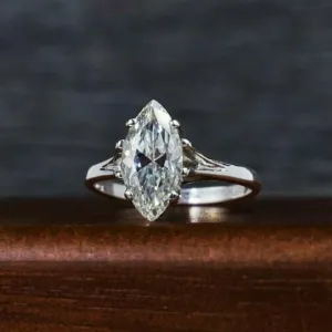2 Ct Marquise Cut  Alternative Wedding Classic Ring Sterling Silver GJ