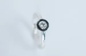 Beautiful elegant Silver ring with topaz “Flower”
