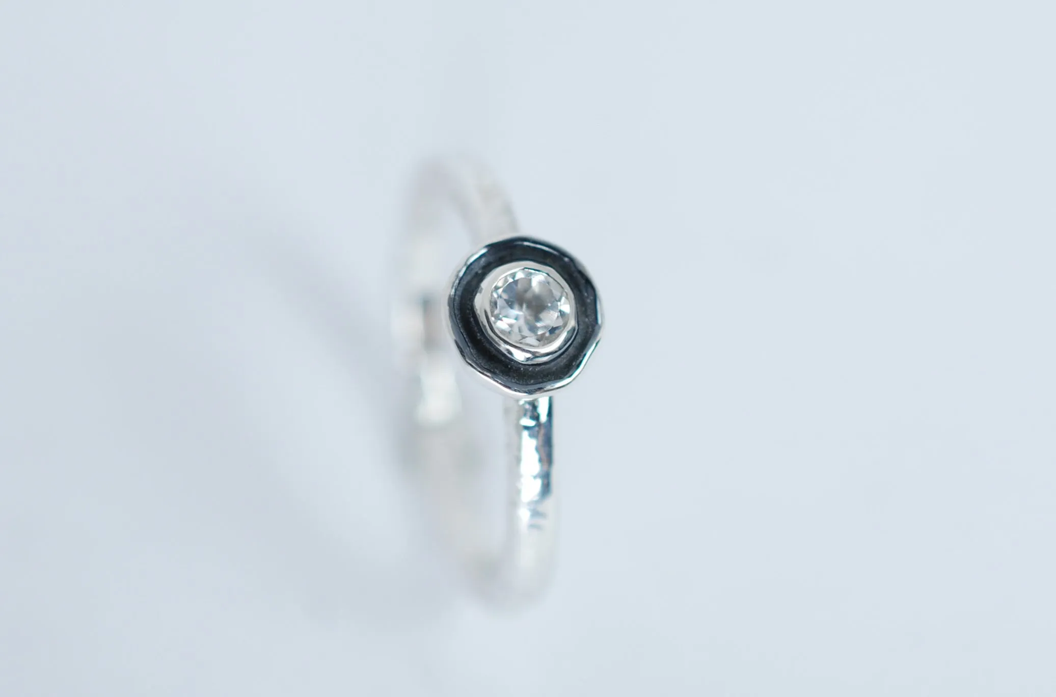 Beautiful elegant Silver ring with topaz “Flower”