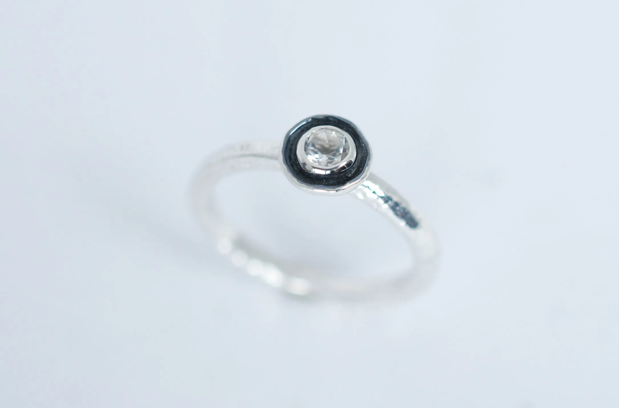 Beautiful elegant Silver ring with topaz “Flower”
