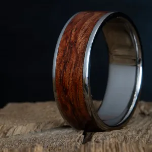 Bubinga wood wedding band