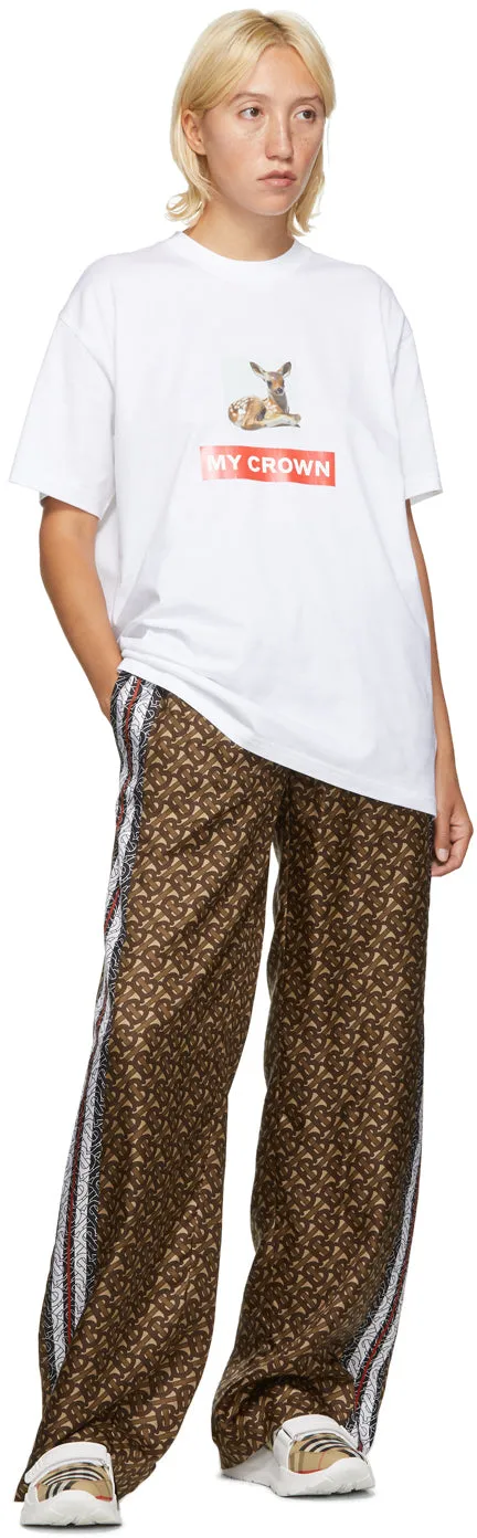 Burberry White Carrick Crown T-Shirt