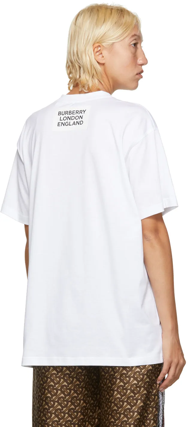 Burberry White Carrick Crown T-Shirt