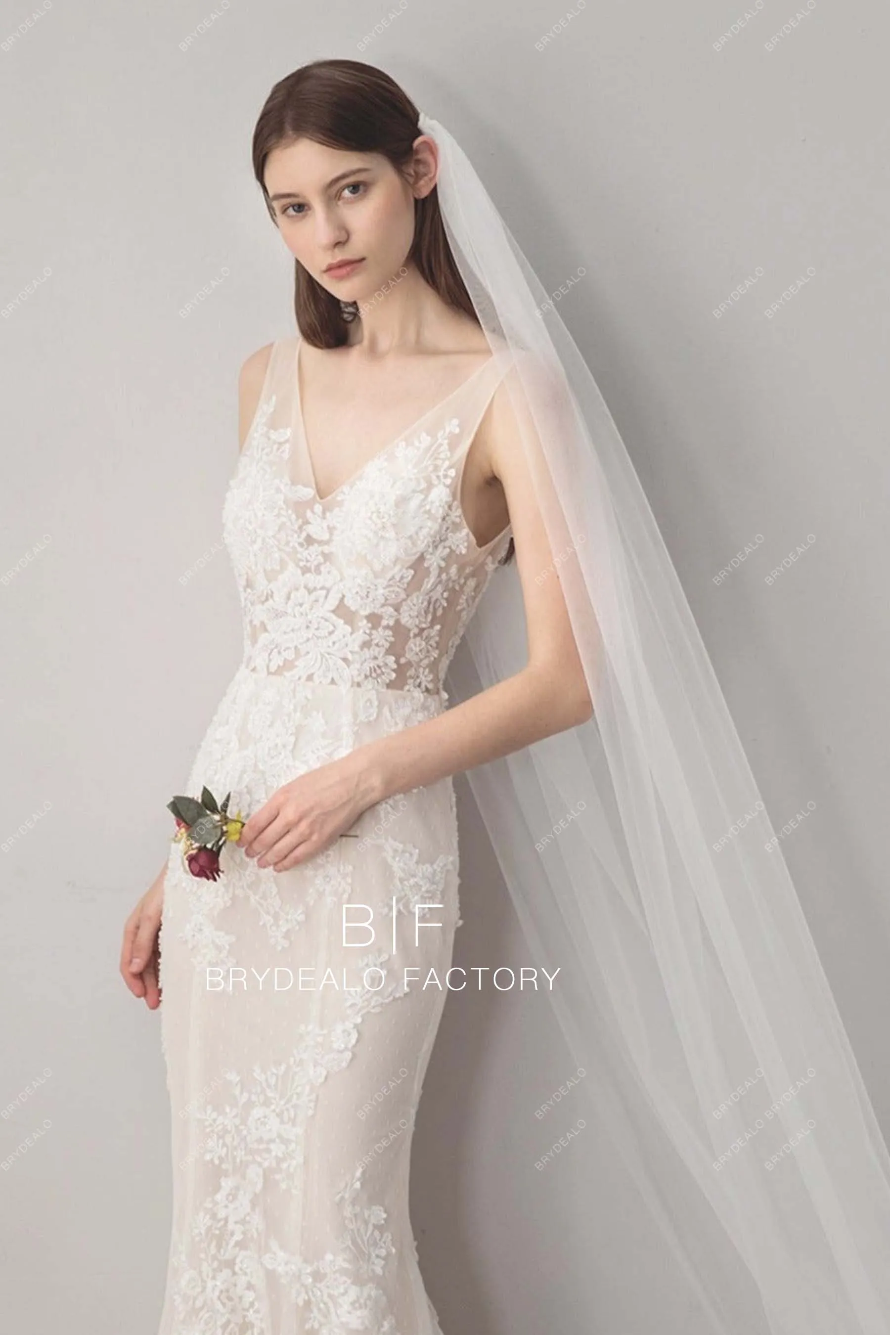 Cathedral Length Wedding Veil Plain Tulle Veil