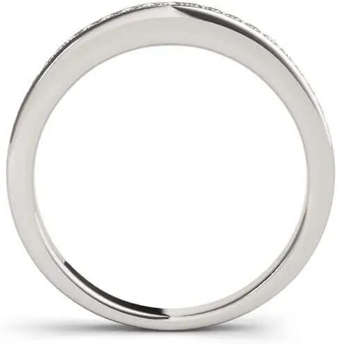 JewelMore 0.15 Cttw Diamond Anniversary or Wedding Band in 10K Rose Gold (I-J, I2-I3)