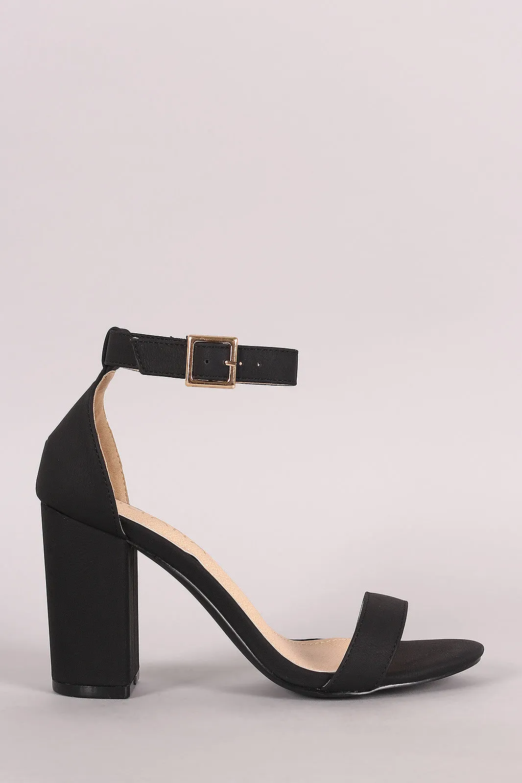 Liliana Ankle Strap Open Toe Chunky Heel