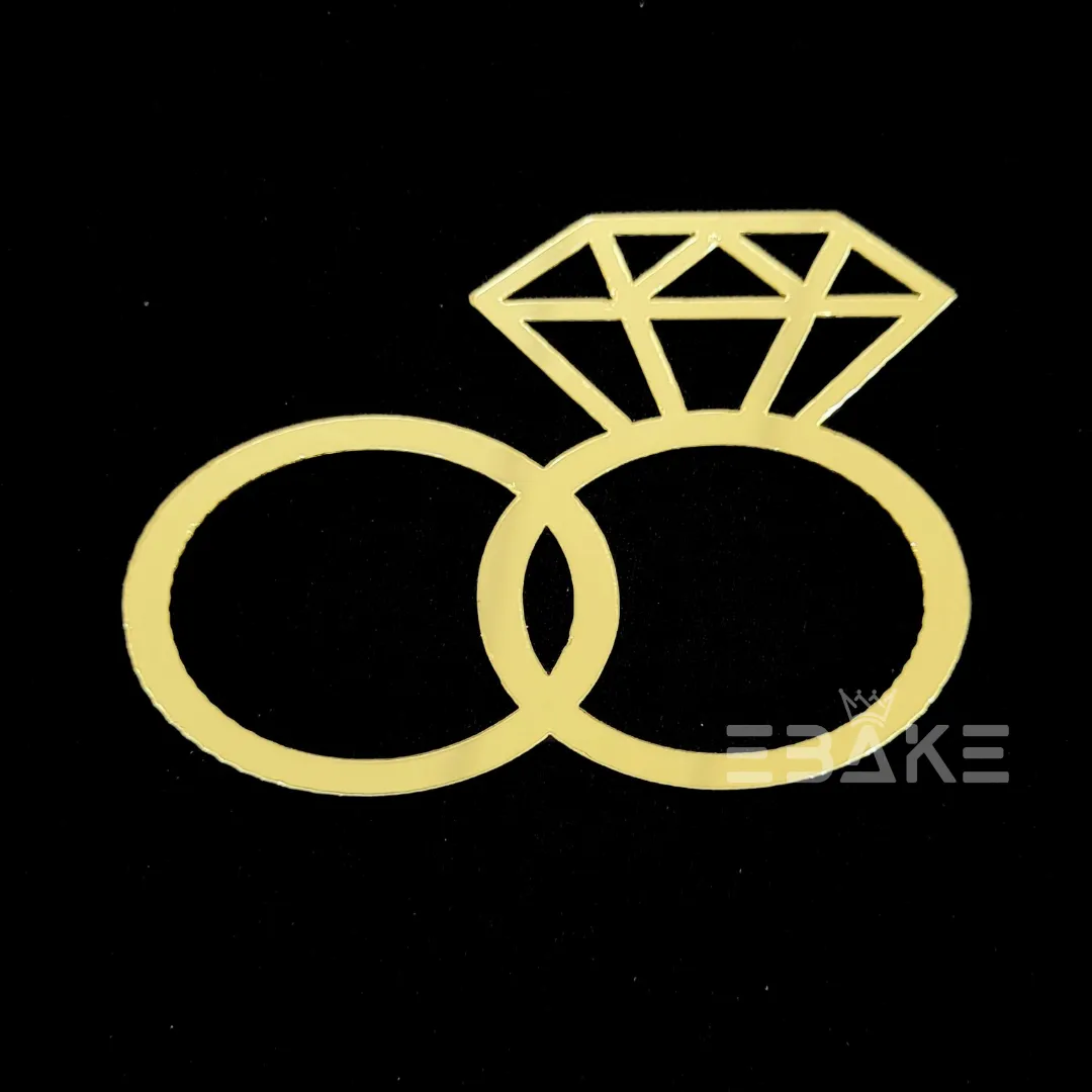 Ring Mini Cutout 3 Inch Golden Engagement/Wedding