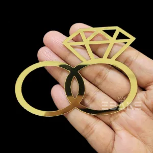 Ring Mini Cutout 3 Inch Golden Engagement/Wedding