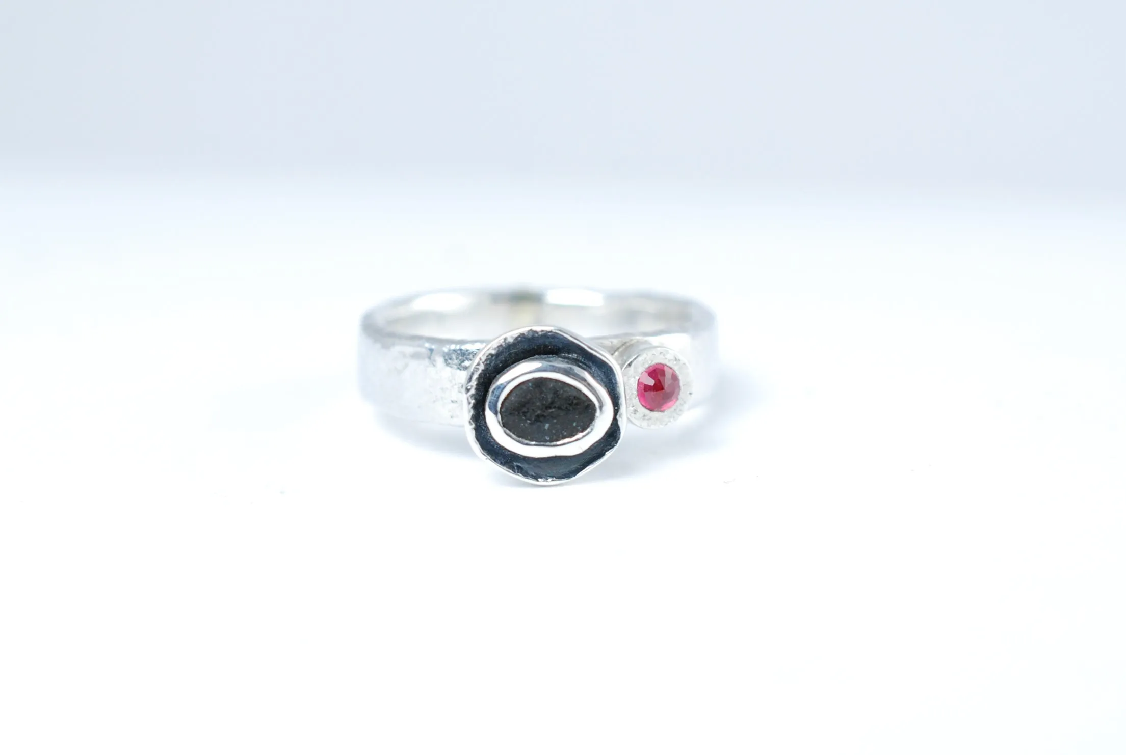Silver ring "Poppy flower"