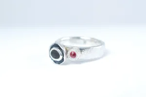 Silver ring "Poppy flower"