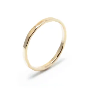Skinny Faceted Hammered Band
