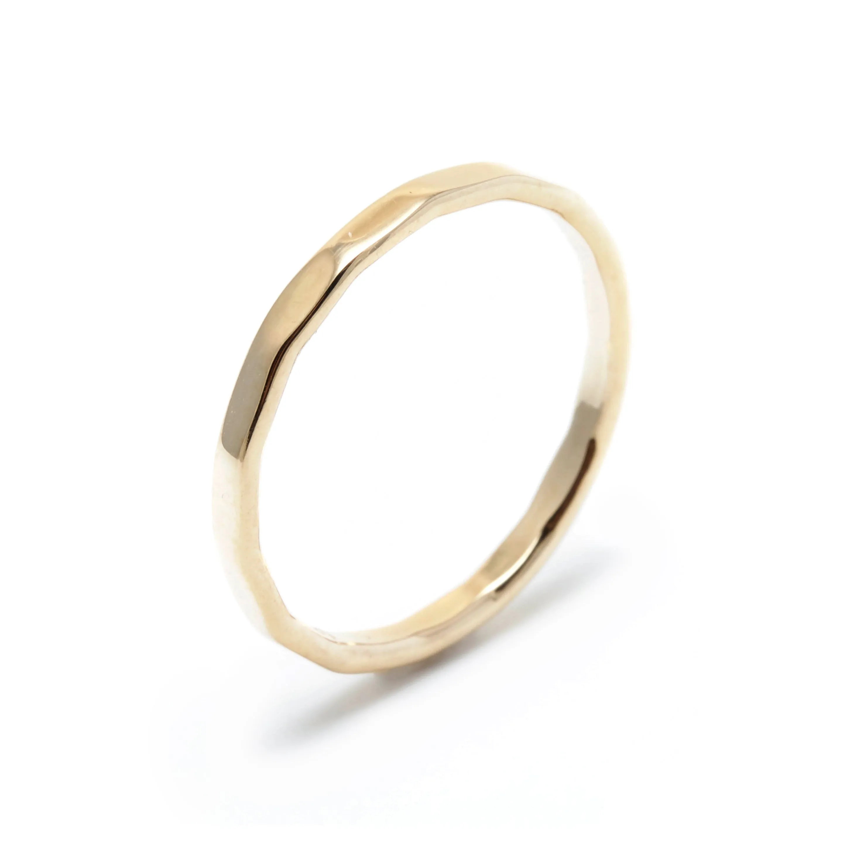 Skinny Faceted Hammered Band