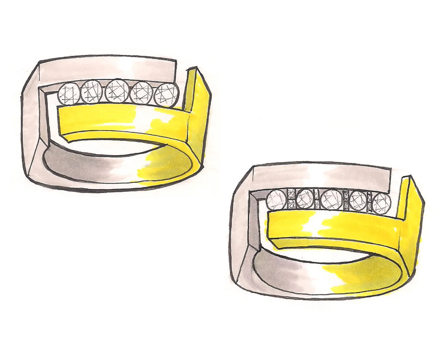 Sleek and Modern Men's Wedding Ring Redesign