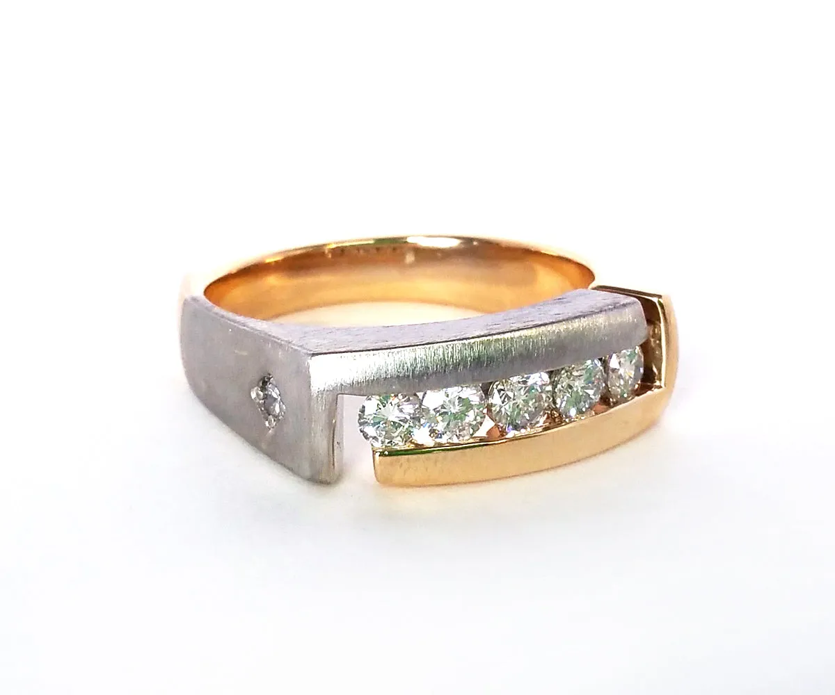 Sleek and Modern Men's Wedding Ring Redesign
