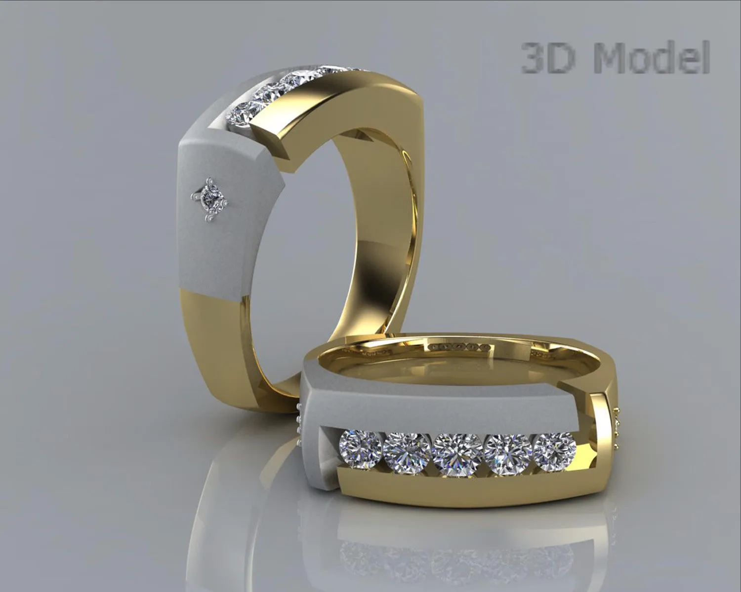 Sleek and Modern Men's Wedding Ring Redesign
