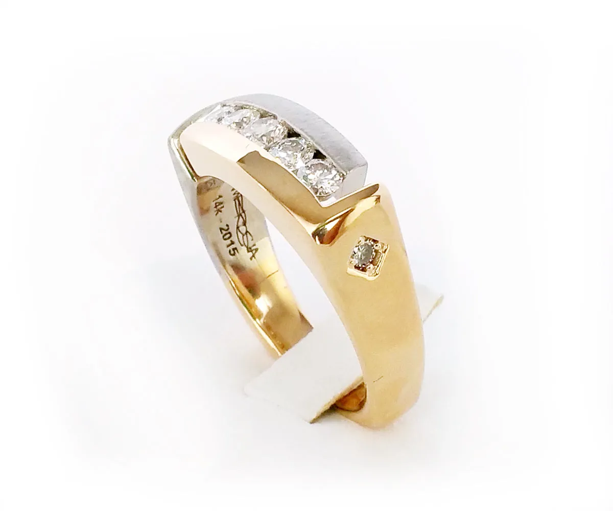 Sleek and Modern Men's Wedding Ring Redesign