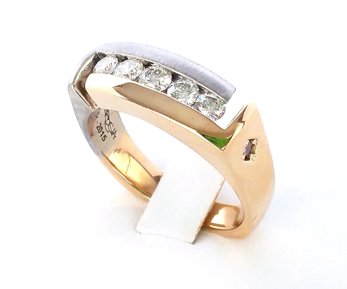 Sleek and Modern Men's Wedding Ring Redesign