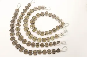 Smoky Quartz gemstone Crown cut beads