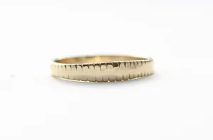 Textured 14k Yellow Gold Hammered Wedding Ring or Stacker